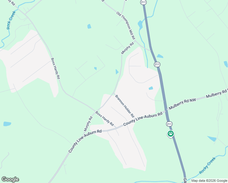 map of restaurants, bars, coffee shops, grocery stores, and more near Murphy Road in Barrow County