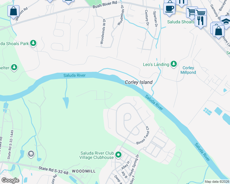 map of restaurants, bars, coffee shops, grocery stores, and more near 397 River Club Road in Lexington