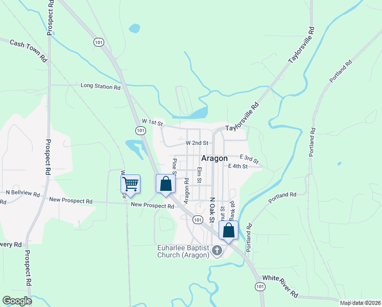 map of restaurants, bars, coffee shops, grocery stores, and more near 24 Elm Street in Aragon