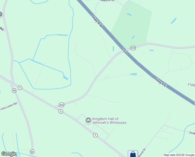 map of restaurants, bars, coffee shops, grocery stores, and more near 350 Log Cabin Road in Loris