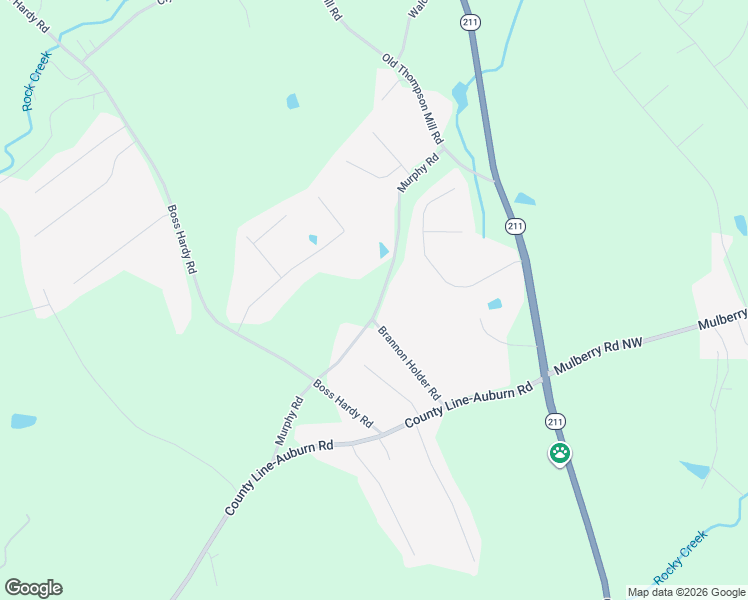 map of restaurants, bars, coffee shops, grocery stores, and more near 800 Murphy Road in Winder