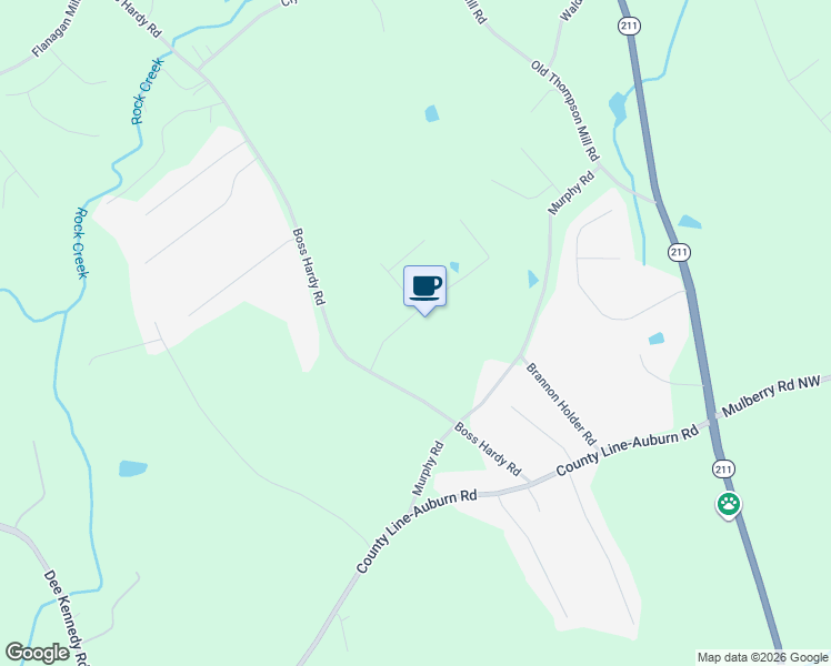 map of restaurants, bars, coffee shops, grocery stores, and more near 900 Relaxed Way in Winder