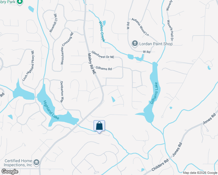 map of restaurants, bars, coffee shops, grocery stores, and more near 1817 Hedge Sparrow Court Northeast in Roswell