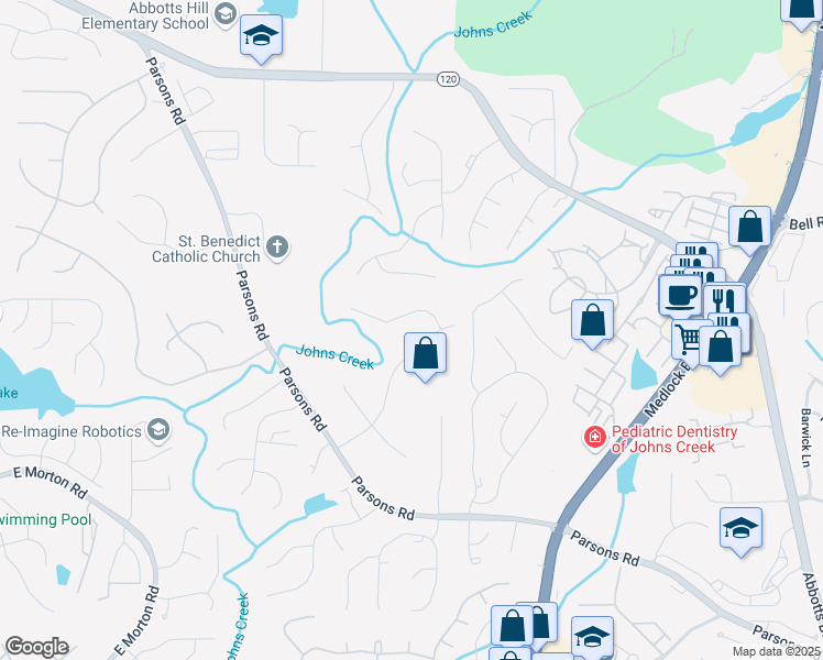 map of restaurants, bars, coffee shops, grocery stores, and more near 5930 North Eton Court in Duluth