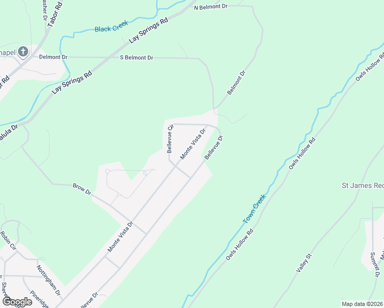 map of restaurants, bars, coffee shops, grocery stores, and more near 1511 Monte Vista Drive in Gadsden