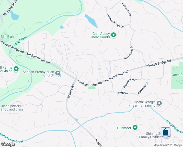 map of restaurants, bars, coffee shops, grocery stores, and more near 10890 Carrissa Trail in Alpharetta