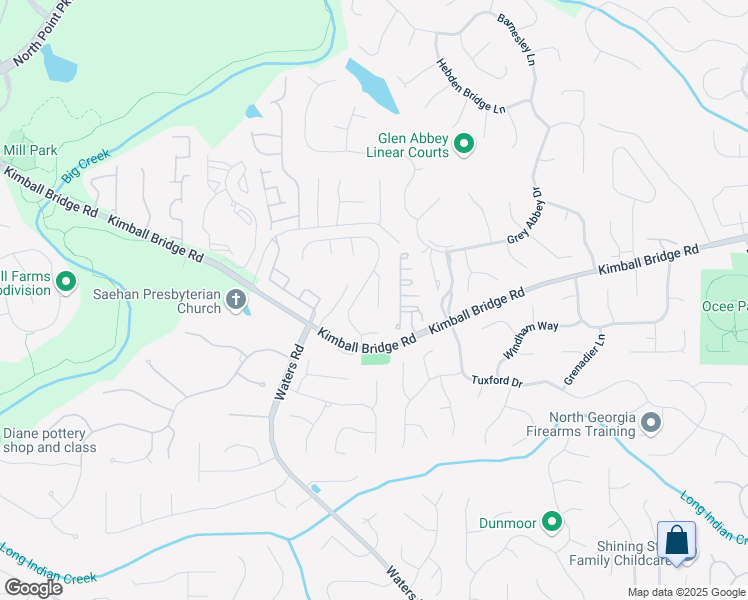 map of restaurants, bars, coffee shops, grocery stores, and more near 10890 Carrissa Trail in Alpharetta