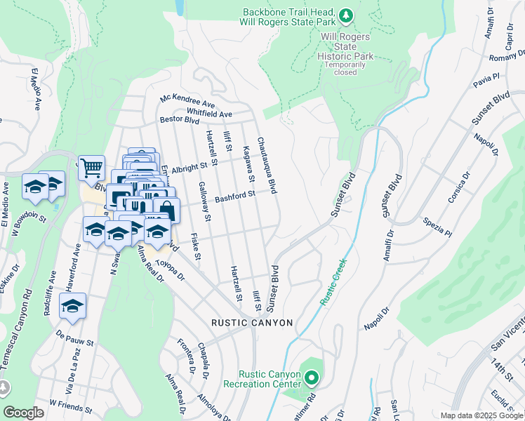 map of restaurants, bars, coffee shops, grocery stores, and more near 926 Kagawa Street in Los Angeles