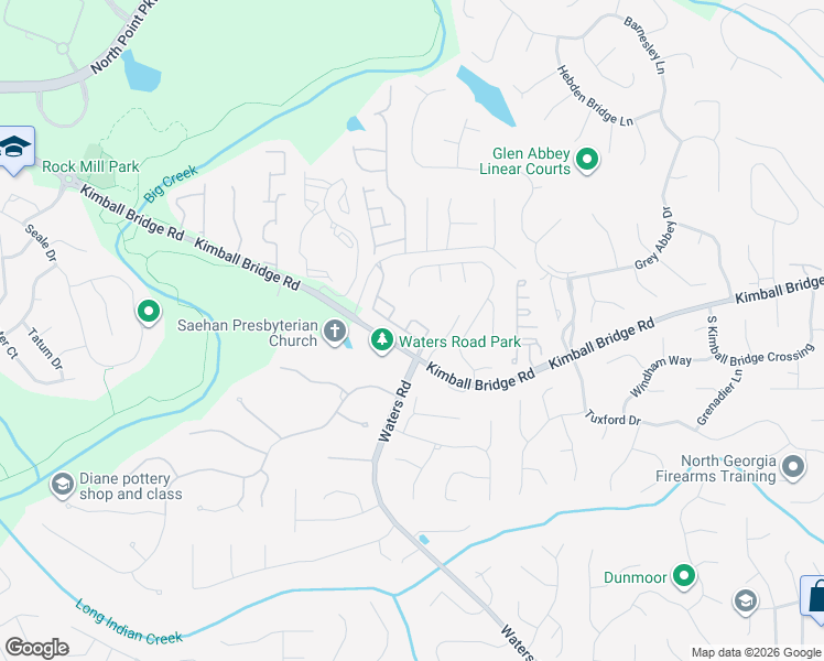 map of restaurants, bars, coffee shops, grocery stores, and more near 3455 Curitiba Court in Alpharetta