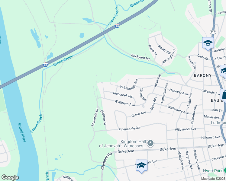 map of restaurants, bars, coffee shops, grocery stores, and more near 401 Richcreek Road in Columbia