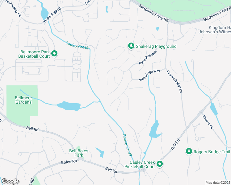 map of restaurants, bars, coffee shops, grocery stores, and more near 11000 Chandon Way in Duluth