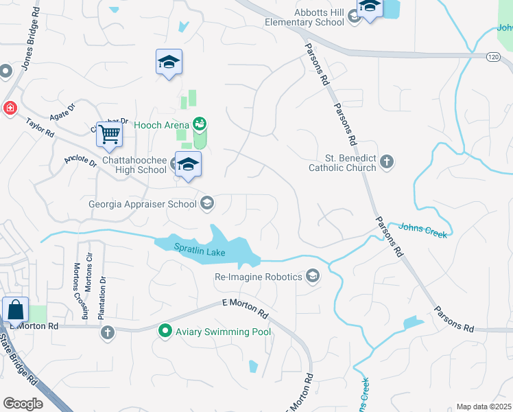 map of restaurants, bars, coffee shops, grocery stores, and more near 520 Sonnet Way in Alpharetta