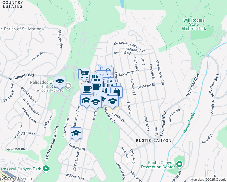 map of restaurants, bars, coffee shops, grocery stores, and more near 964 Bashford Street in Los Angeles