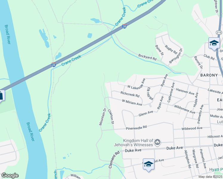 map of restaurants, bars, coffee shops, grocery stores, and more near 4401 Revelstoke Drive in Columbia