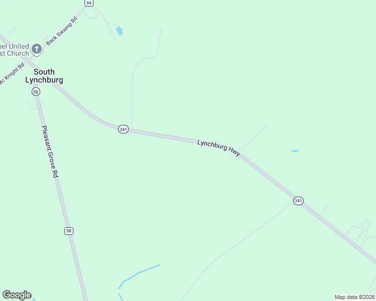 map of restaurants, bars, coffee shops, grocery stores, and more near 1100 South Carolina 341 in Lynchburg