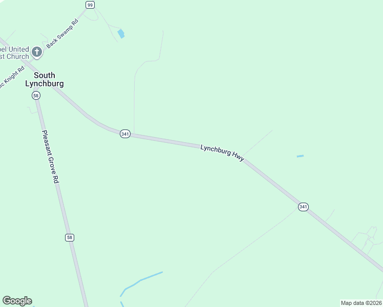 map of restaurants, bars, coffee shops, grocery stores, and more near 1100 South Carolina 341 in Lynchburg