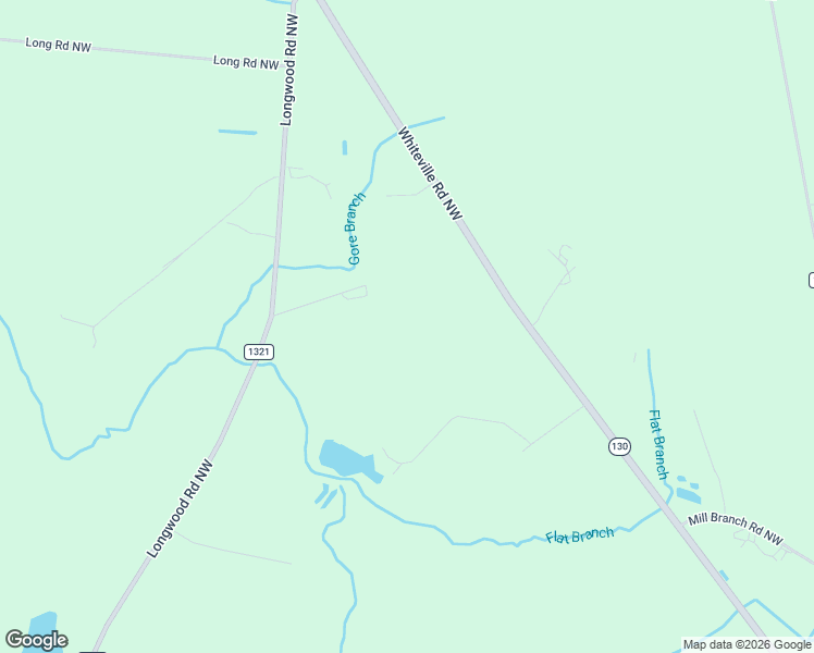 map of restaurants, bars, coffee shops, grocery stores, and more near 3571 Whiteville Road Northwest in Ash