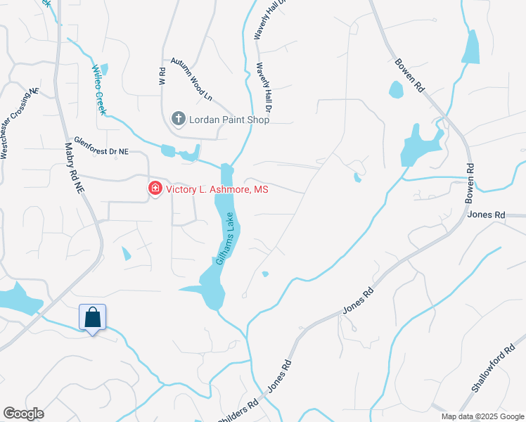 map of restaurants, bars, coffee shops, grocery stores, and more near 10855 Stroup Road in Roswell