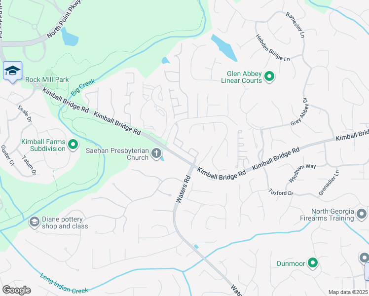 map of restaurants, bars, coffee shops, grocery stores, and more near 10928 Waters Road in Alpharetta