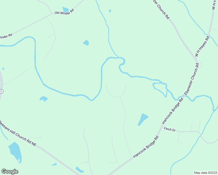 map of restaurants, bars, coffee shops, grocery stores, and more near 1012 Riverbluff Drive in Winder