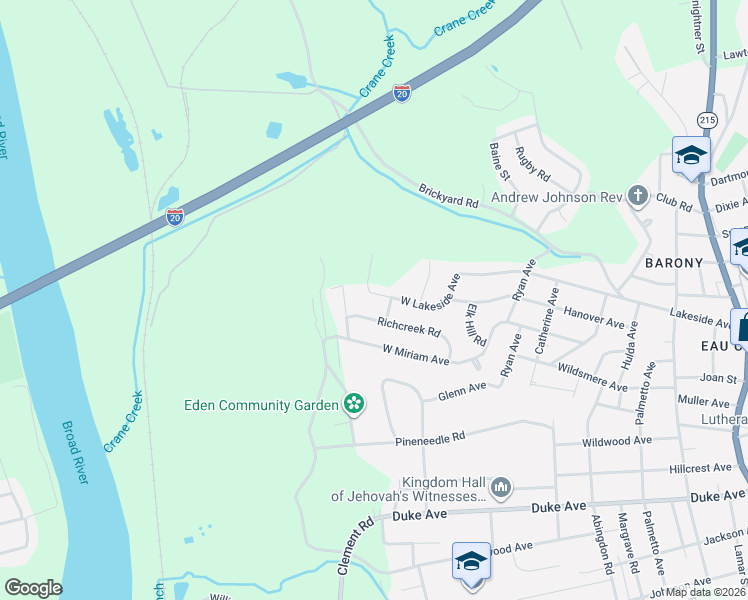 map of restaurants, bars, coffee shops, grocery stores, and more near 428 West Lakeside Avenue in Columbia
