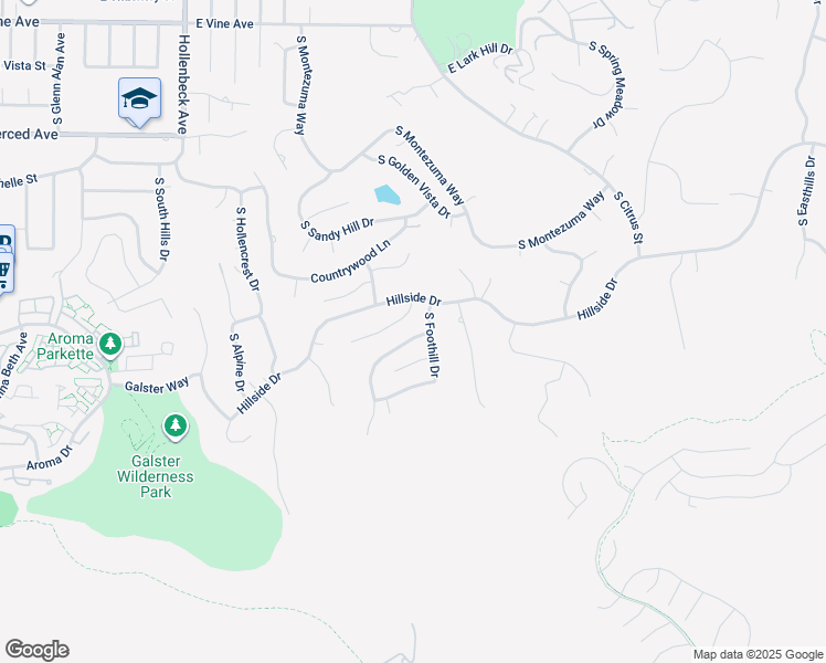 map of restaurants, bars, coffee shops, grocery stores, and more near 2855 Mountain Ridge Road in West Covina