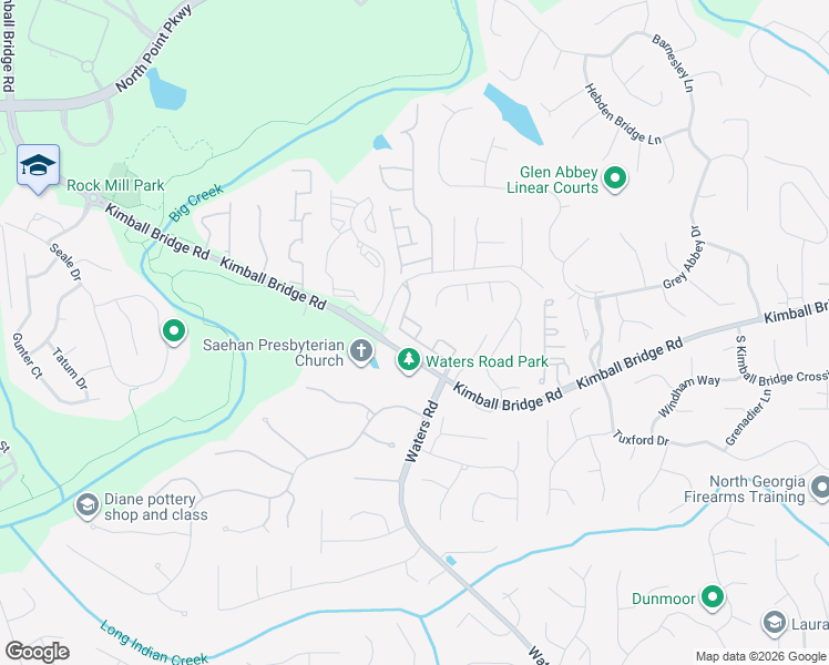 map of restaurants, bars, coffee shops, grocery stores, and more near 10928 Waters Road in Alpharetta