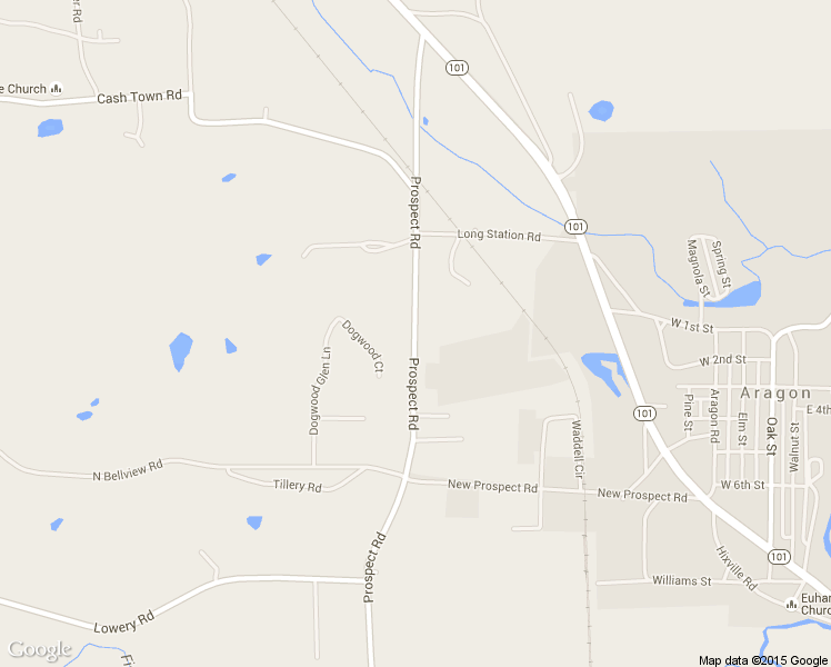 map of restaurants, bars, coffee shops, grocery stores, and more near 1558 Prospect Road in Aragon