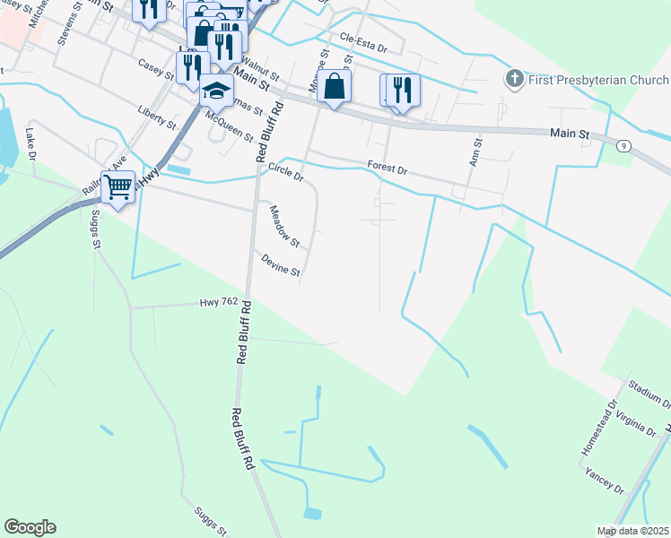 map of restaurants, bars, coffee shops, grocery stores, and more near in Loris