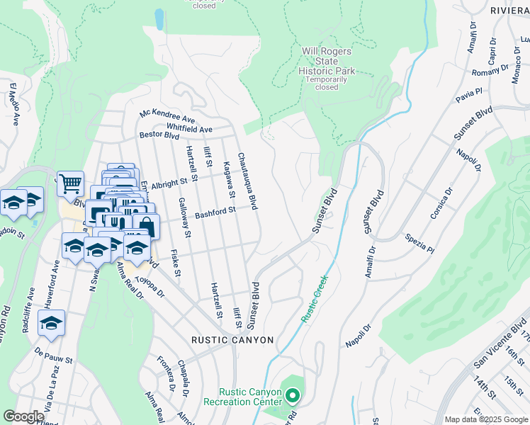 map of restaurants, bars, coffee shops, grocery stores, and more near 948 Chautauqua Boulevard in Los Angeles