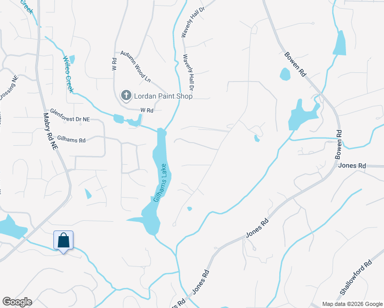map of restaurants, bars, coffee shops, grocery stores, and more near 10955 Stroup Road in Roswell