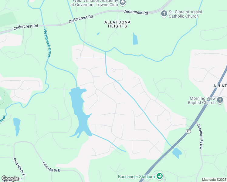 map of restaurants, bars, coffee shops, grocery stores, and more near 54 Cross Branches in Acworth