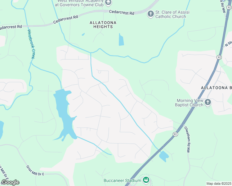 map of restaurants, bars, coffee shops, grocery stores, and more near 6358 Autumn View Pointe in Acworth