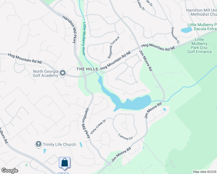map of restaurants, bars, coffee shops, grocery stores, and more near 1701 Mulberry Lake Drive in Dacula