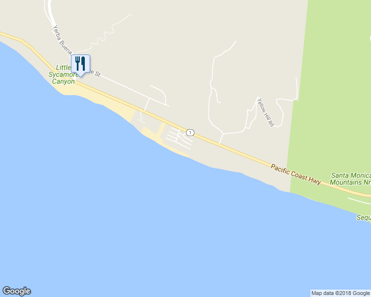 map of restaurants, bars, coffee shops, grocery stores, and more near 11928 South Beach Club Way in Malibu