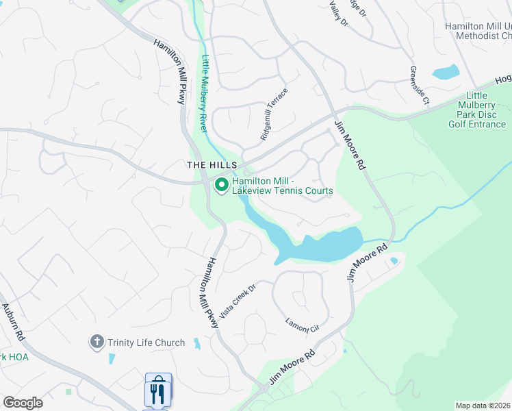 map of restaurants, bars, coffee shops, grocery stores, and more near 1738 Mulberry Lake Drive in Dacula