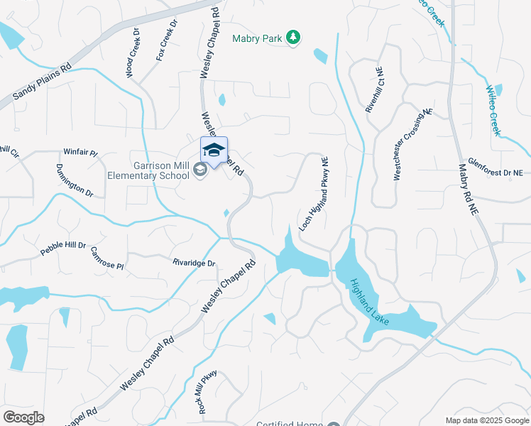 map of restaurants, bars, coffee shops, grocery stores, and more near 4210 Burns Heritage Trail in Roswell