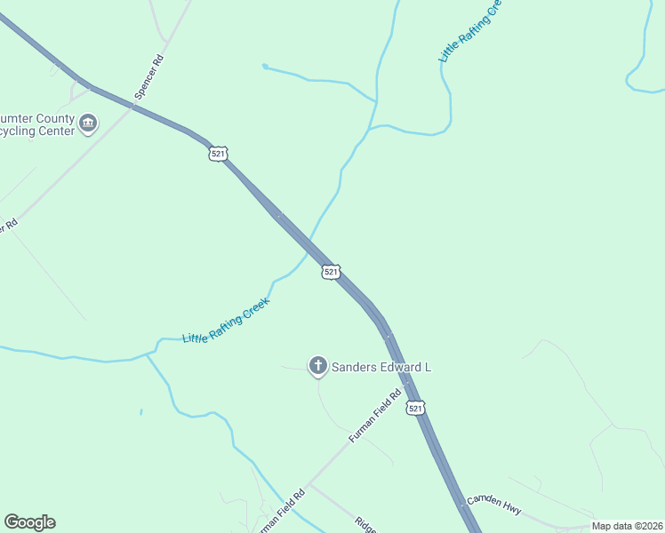 map of restaurants, bars, coffee shops, grocery stores, and more near 5899 Camden Highway in Rembert