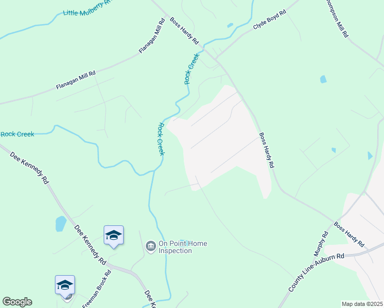 map of restaurants, bars, coffee shops, grocery stores, and more near 660 Rosebud Lane in Winder