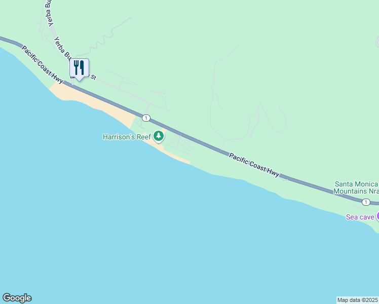 map of restaurants, bars, coffee shops, grocery stores, and more near 11956 Whitewater Lane in Malibu