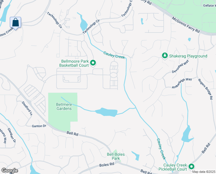 map of restaurants, bars, coffee shops, grocery stores, and more near 919 Olmsted Lane in Johns Creek