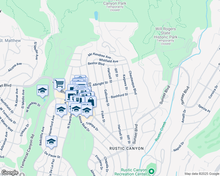 map of restaurants, bars, coffee shops, grocery stores, and more near 1039 Hartzell Street in Los Angeles