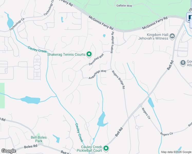 map of restaurants, bars, coffee shops, grocery stores, and more near 7275 Amberleigh Way in Duluth