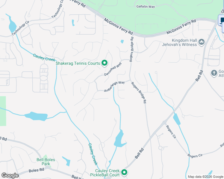 map of restaurants, bars, coffee shops, grocery stores, and more near 7275 Amberleigh Way in Duluth