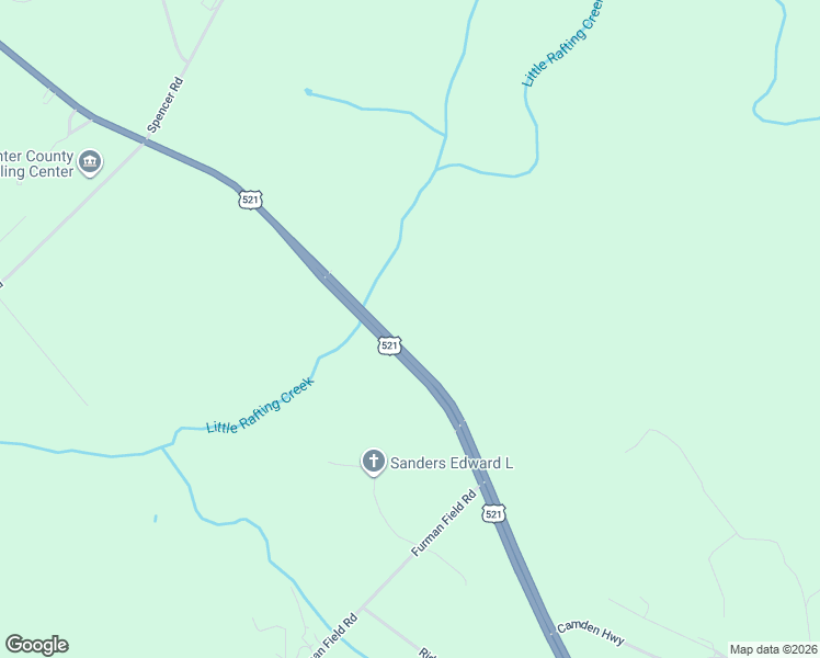 map of restaurants, bars, coffee shops, grocery stores, and more near 5899 Camden Highway in Rembert