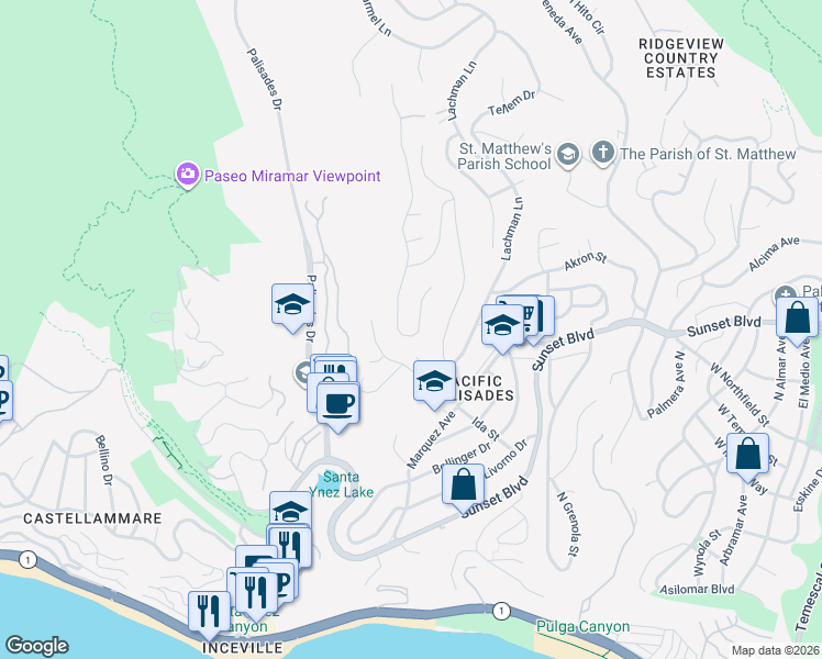 map of restaurants, bars, coffee shops, grocery stores, and more near in 