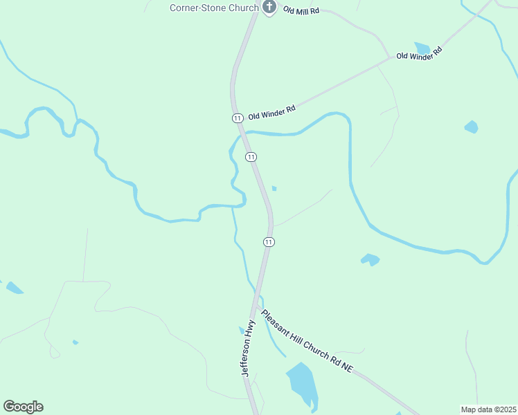 map of restaurants, bars, coffee shops, grocery stores, and more near 1328 Jefferson Highway in Winder