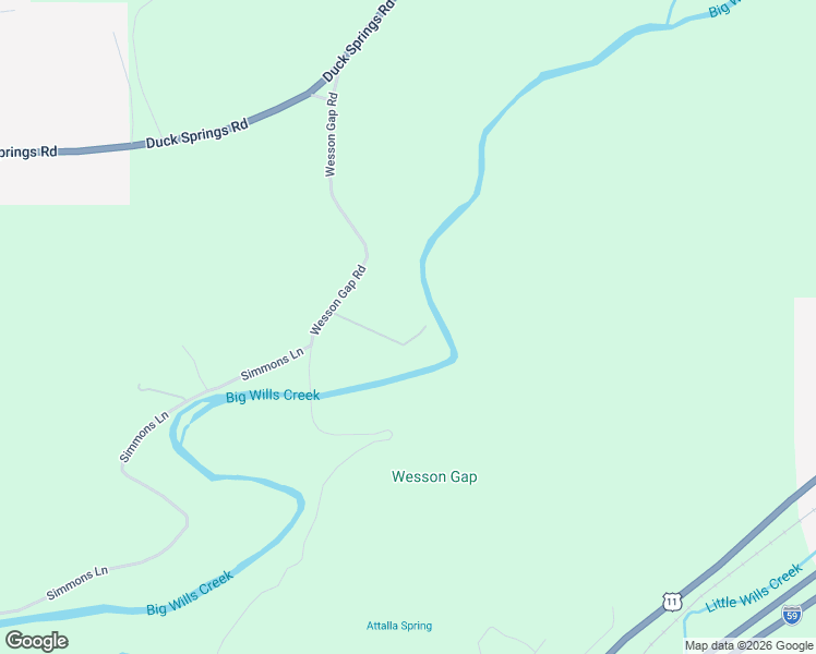 map of restaurants, bars, coffee shops, grocery stores, and more near 2885 Wesson Gap Road in Attalla