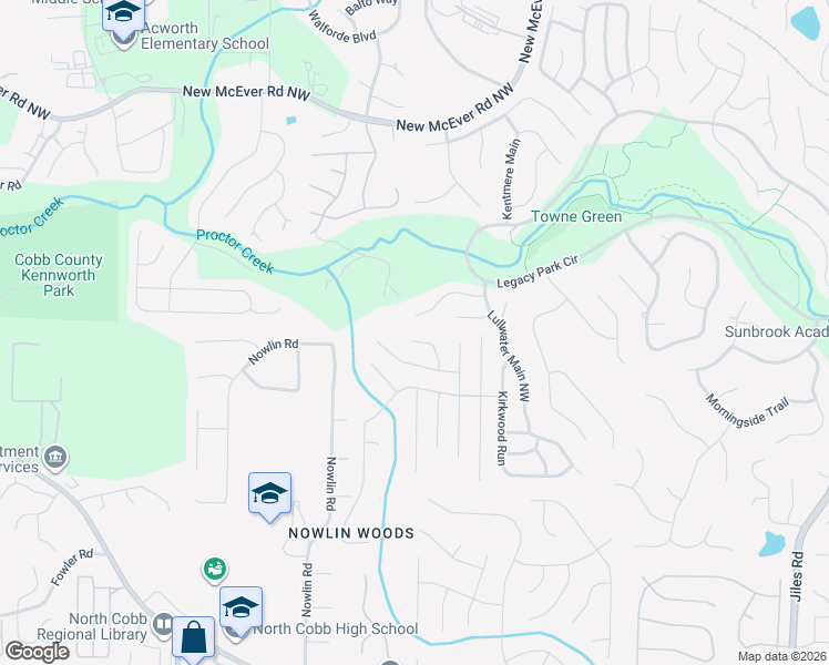 map of restaurants, bars, coffee shops, grocery stores, and more near 3920 Madison Bend in Kennesaw