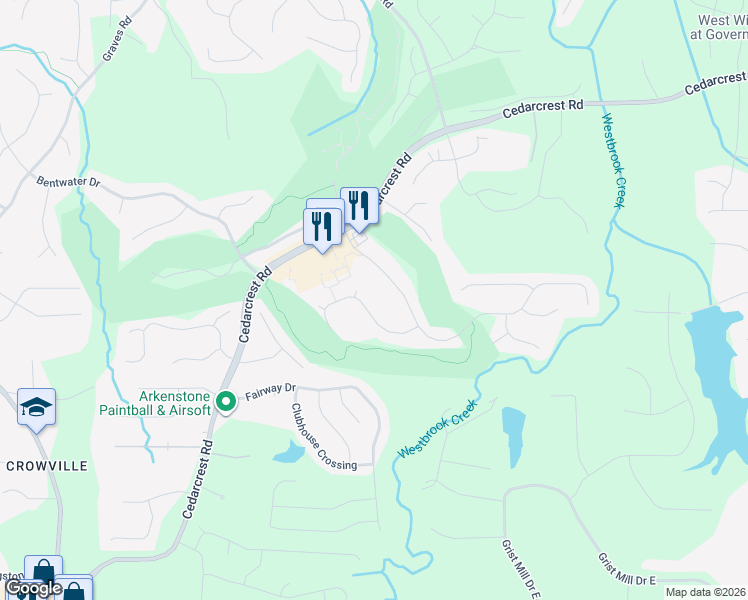 map of restaurants, bars, coffee shops, grocery stores, and more near 168 Oakwind Pointe in Acworth